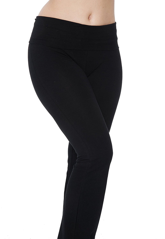 foldover flare yoga pants