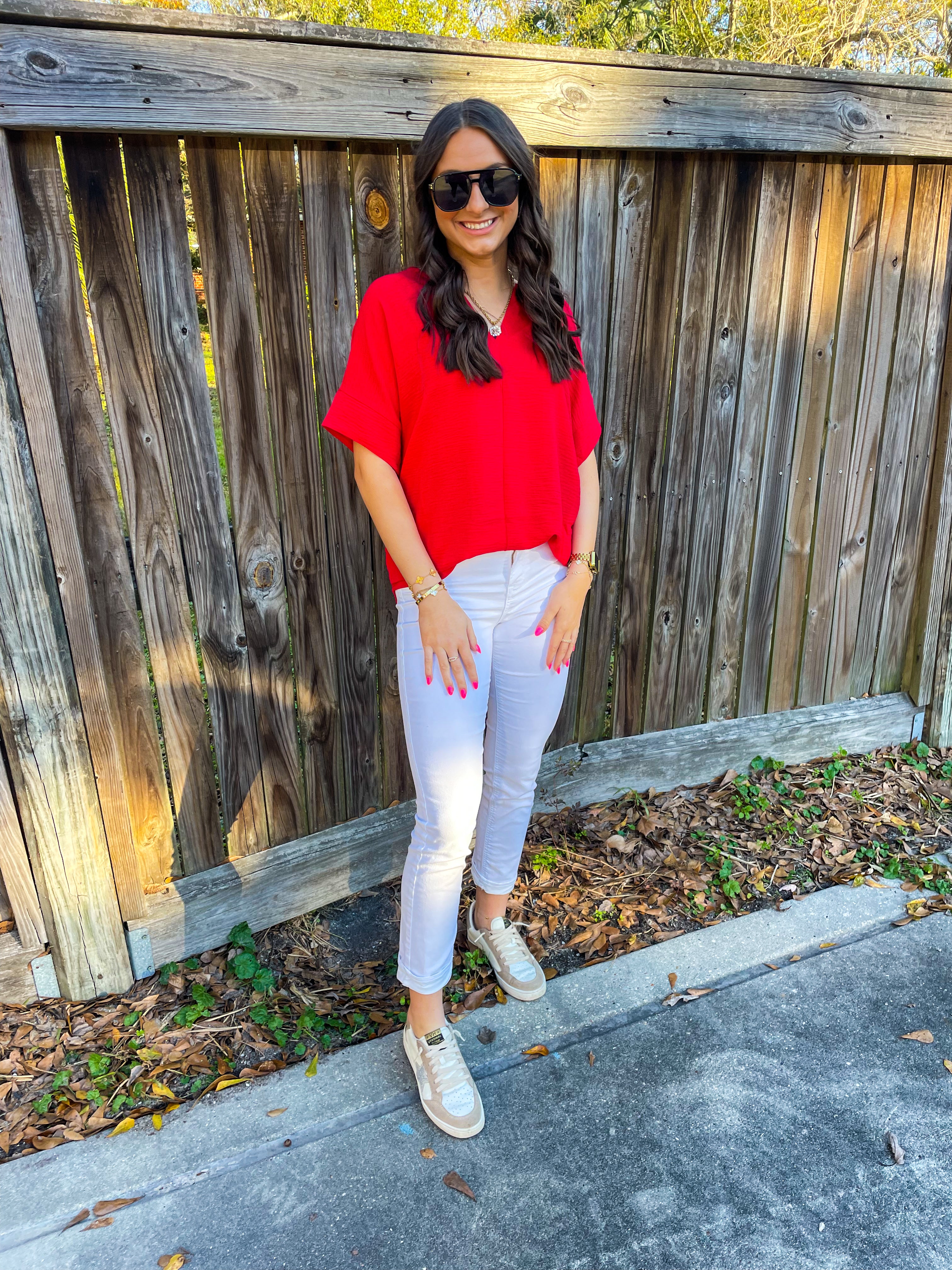 Ruby Red Blouse