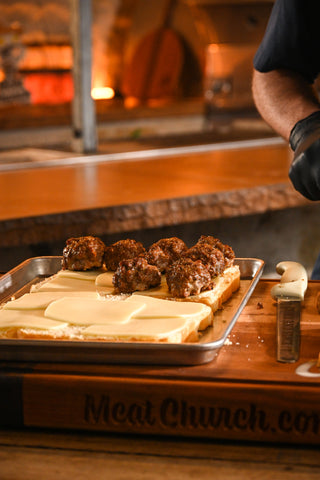 Cheesy Pull-Apart Meatball Sliders