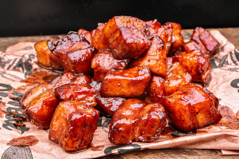 Apple Cherry Habanero Pork Belly Burnt Ends