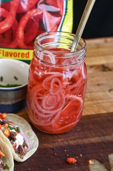 pickled red onions