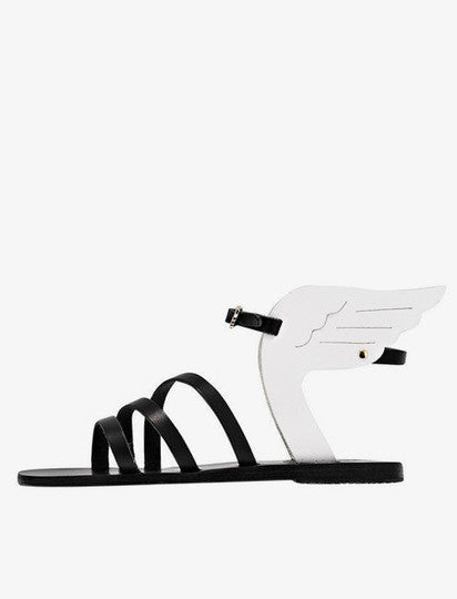 white greek sandals