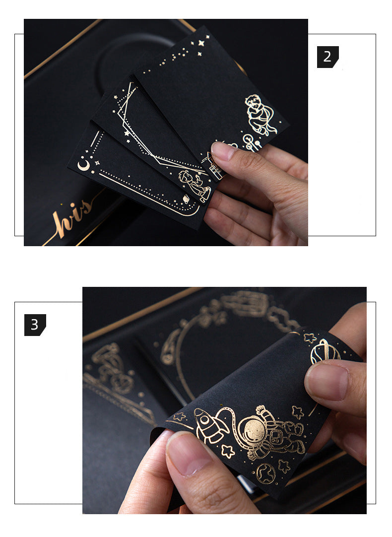 Luxury Black Bronzing Notes