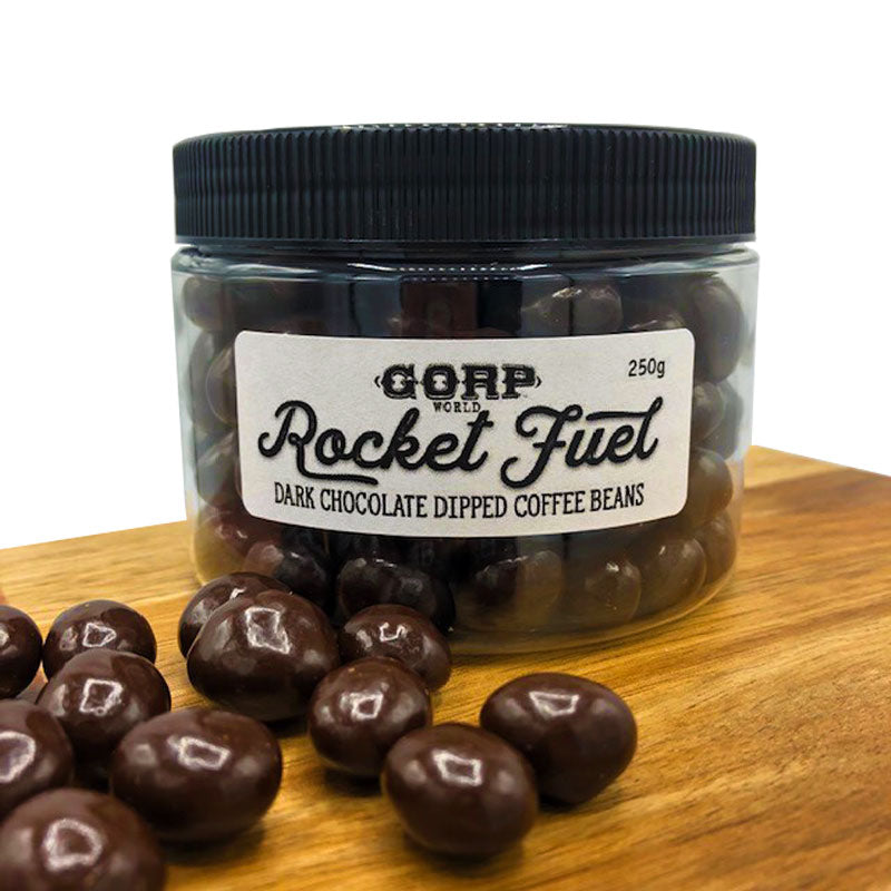 Rocket Fuel - Dark Chocolate Dipped Coffee Beans - GORP World product image