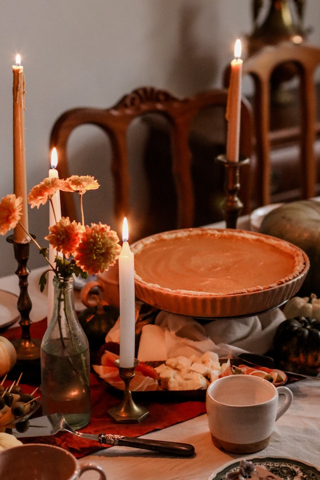 A Table with Autumnal Decorations