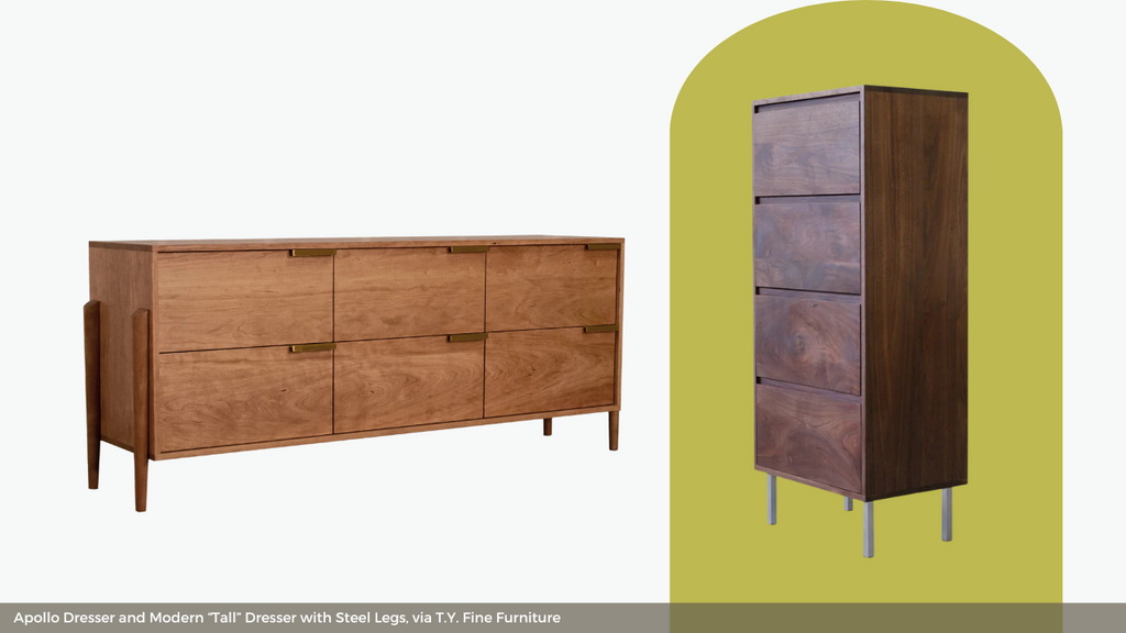 Mid-Century Modern Dressers made from 100% solid wood