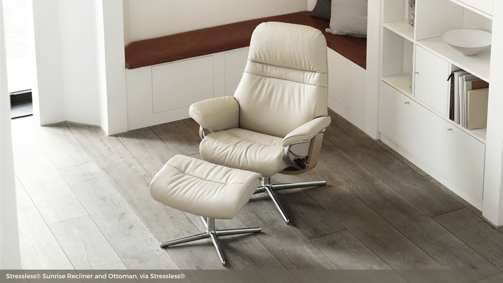 Stressless® Sunrise Recliner and Ottoman