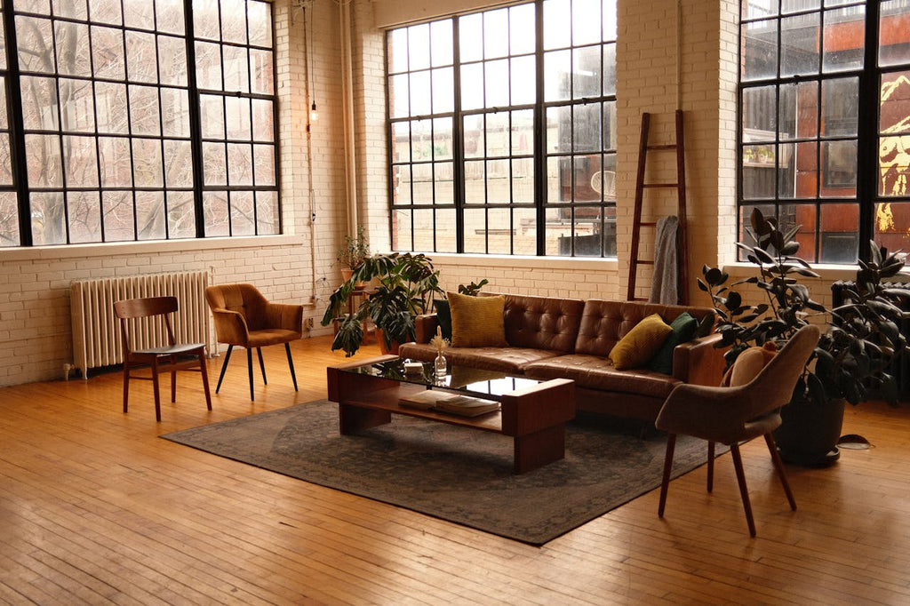 living room with area rug