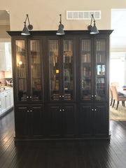 Built in Bookcases for Dublin Ohio home With Glass doors