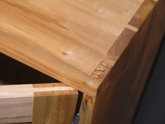 Custom Hand Cut Dovetail and Wood cabinet joinery details