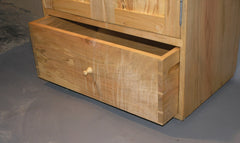 Dovetail drawer detail on Custom solid wood Cabinet