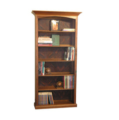 Custom Traditional style Craftsman bookcase in Walnut and Walnut Burl