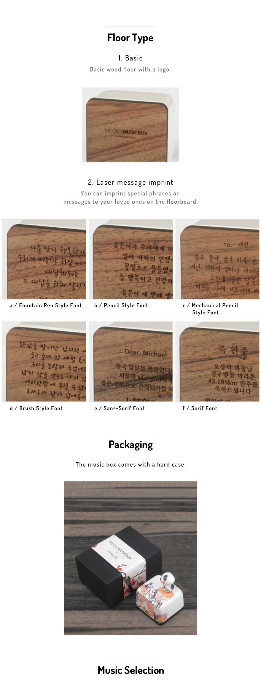 Engrave the top of the Korean Traditional Green Custom Music Jewlery Box with a personalized message so that your loved one will be even more surprised when they open the box.