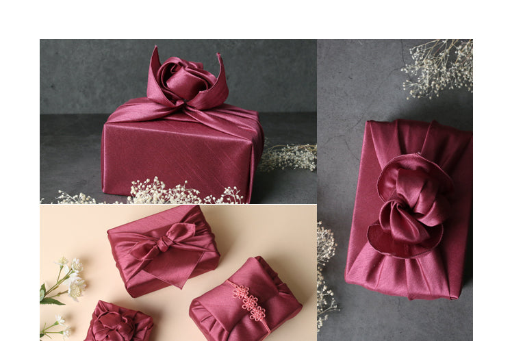 Make your present memorable by adding the dark cardinal single sided Bojagi Korean wrapping cloth.