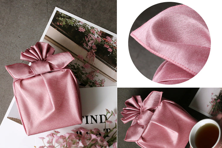 Bring elegance to any party with this rose colored Korean Bojagi. You'll amaze the crowd with this luxury gift wrap.