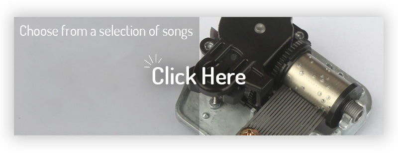 Choose from a selection of songs to custom make your music box