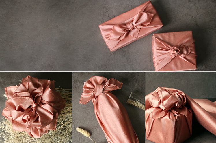 Coral single sided Korean wrapping cloth Bojagi can be used for any occasion and takes fabric wrapping to new heights.