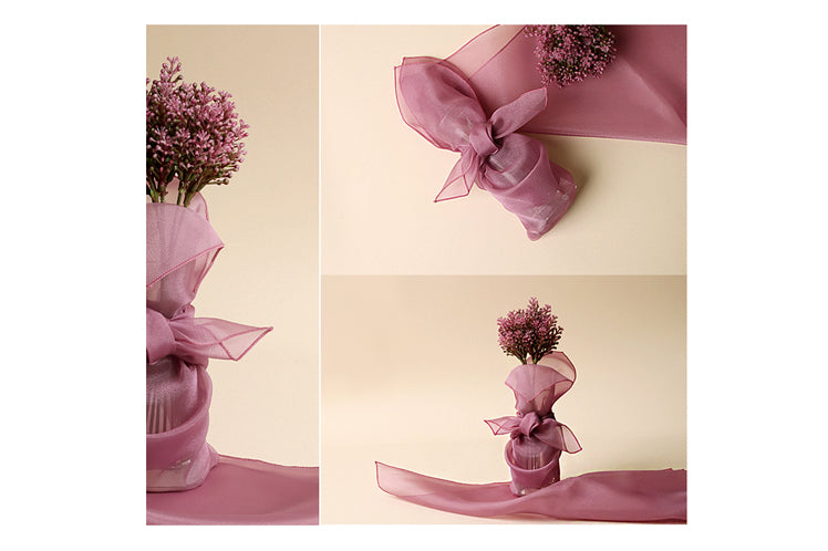 Add beauty and grace to any occasion using the lilac colored Bojagi Korean wrapping cloth.