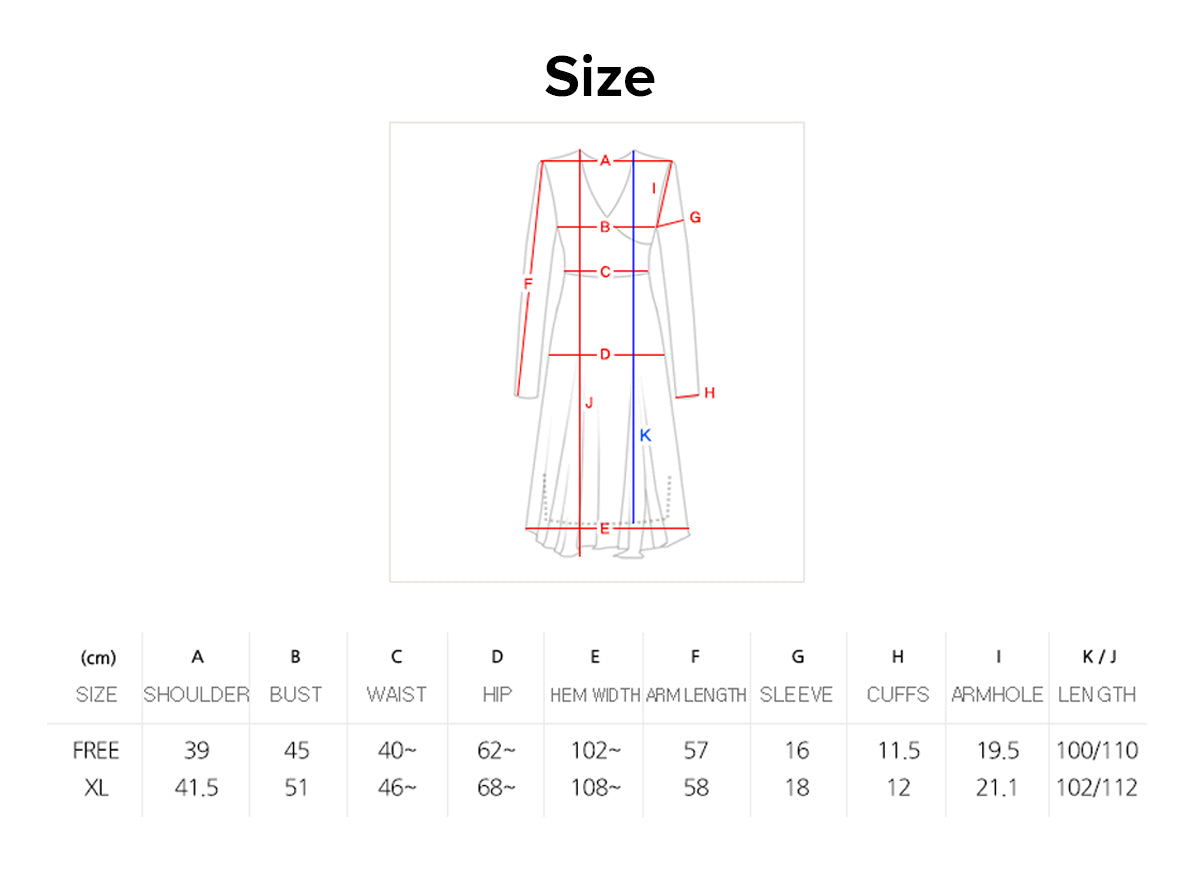 Here at Joteta, we offer a sizing chart so that you can easily determine which size is best for the dark black modern hanbok dress.