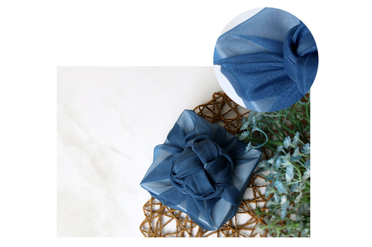 A man would love to have his present wrapped in this azure lucid Bojagi fabric wrapping cloth.