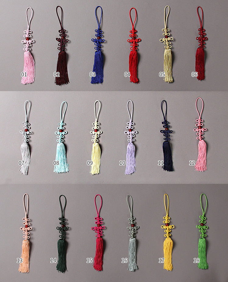 These are all of the colors of the beaded ribbon norigae available on our website Joteta.