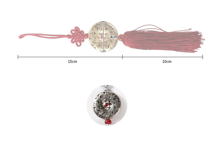 Here are the dimensions of the Circle Arabesque tassel.