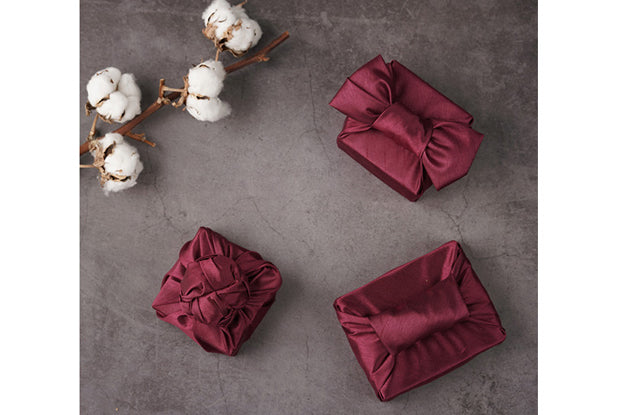 If you're celebrating Christmas, this cherry colored Bojagi is the perfect purchase if you're wrapping presents with fabric.