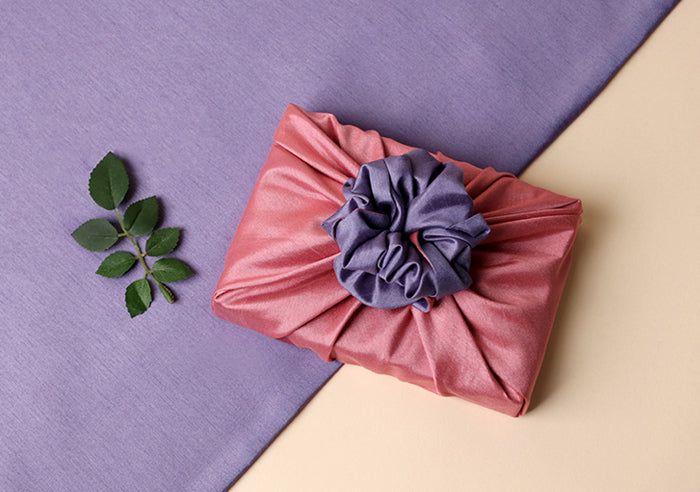 Using the coral and lavender double sided Bojagi fabric allows you the option to pick and choose the color you want to display most and it's high-quality fabric wrapping paper.