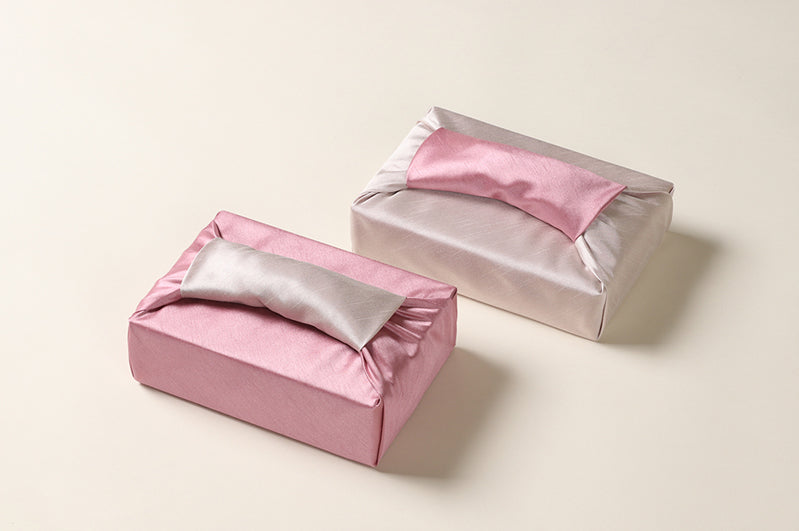 Since this is a blush and cream colored double sided Bojagi, you can use this as reusable gift wrap with either side the main attraction.