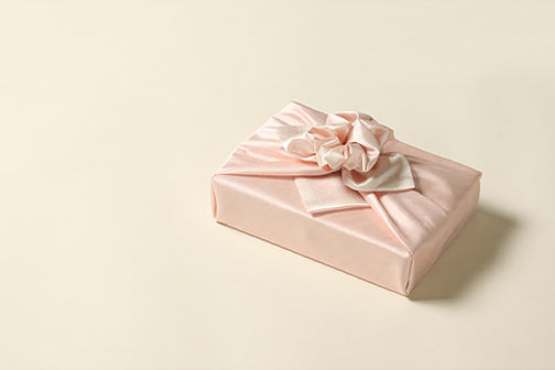Tangerine and silver come together to bring you superior Korean Bojagi gift wrapping cloth that looks good during Seollal or other Korean traditional holidays.