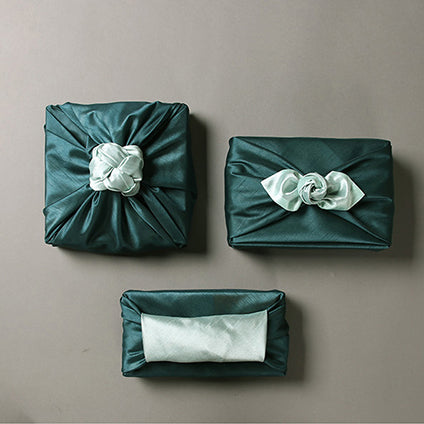 Korean Bojagi in sage and sky blue is classy for any festive occasion and will bring a smile to those that see it.