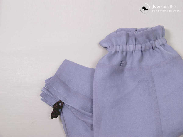 Detailed image of bottom pants of our Korean baby boy hanbok set