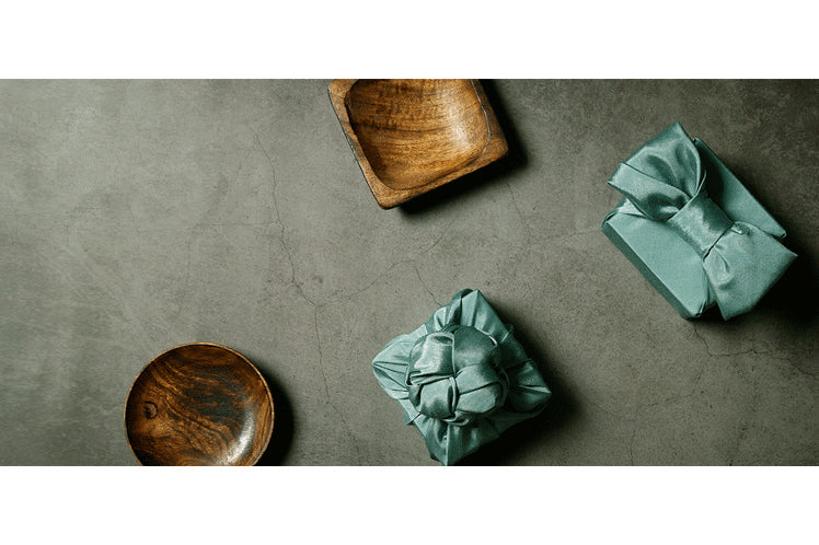 You can wrap precious bowls to pass down as a family heirloom using the light cyan single sided Korean fabric cloth.