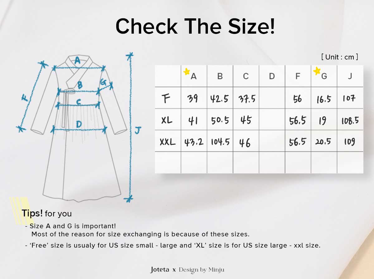 A size chart helps you pick out the right size for your body type.