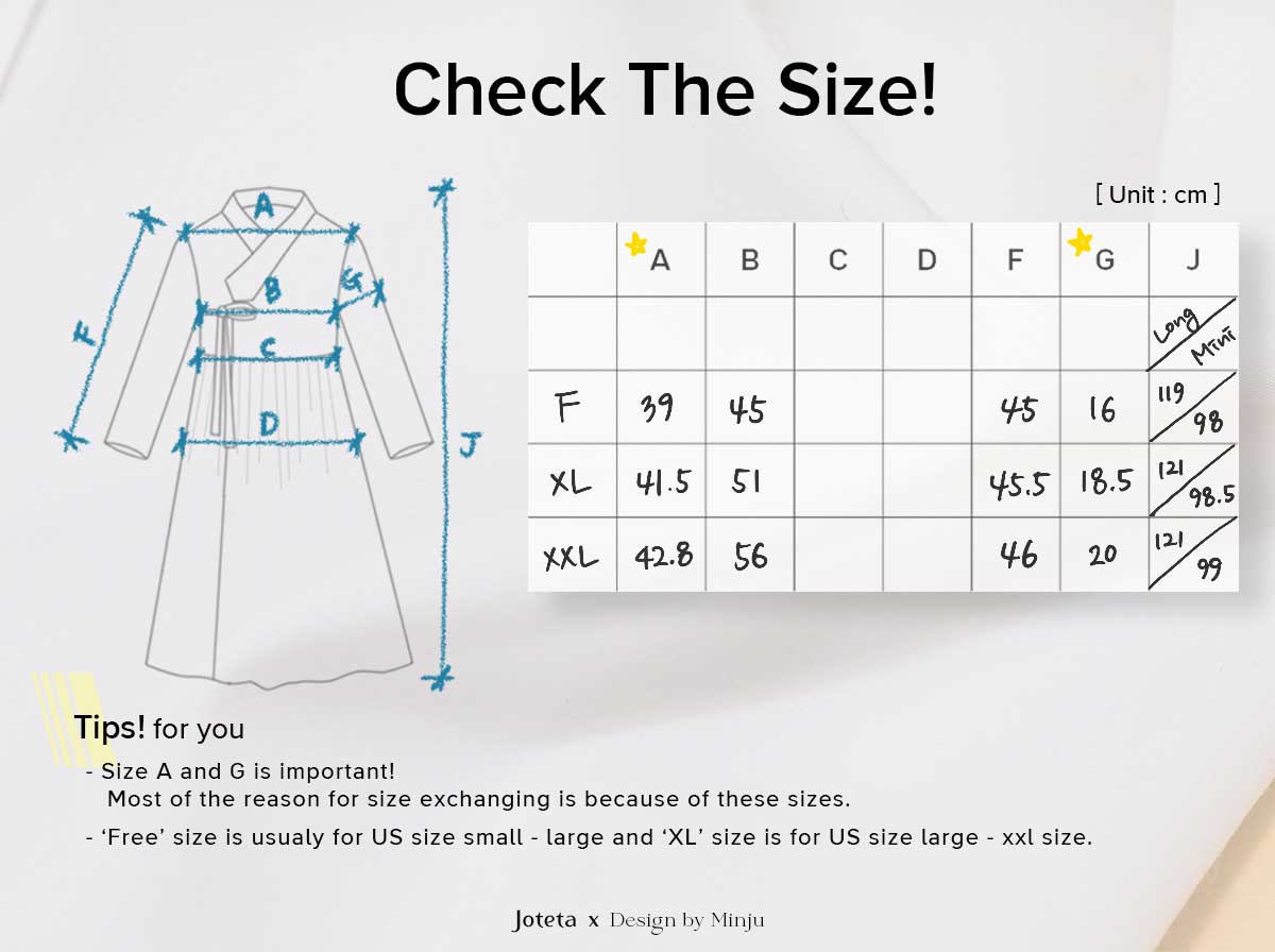 The sizing chart allows you to easily find your size so that you'll look precious and ravishing.