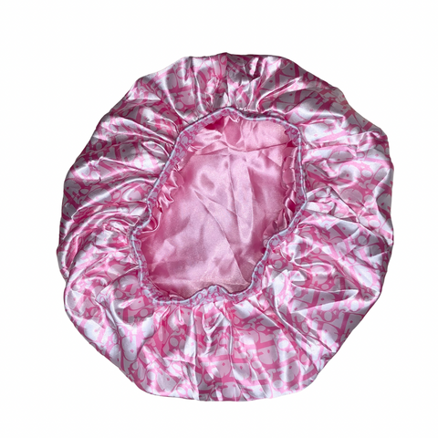 White & Pink LV Bonnet – Monet Dior Couture