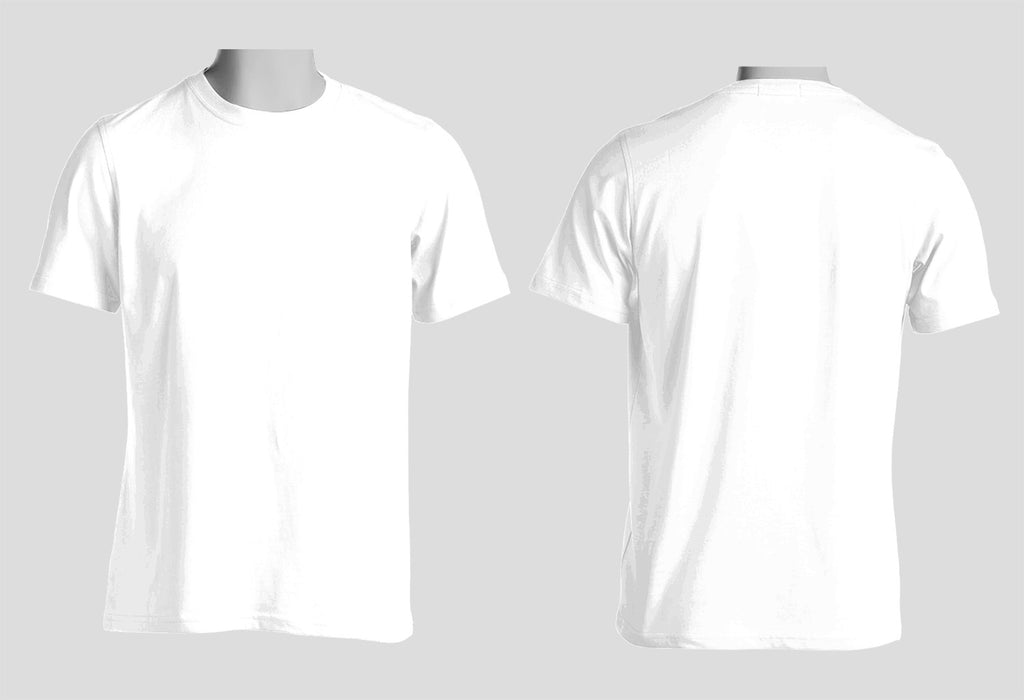 White T Shirt Front Back