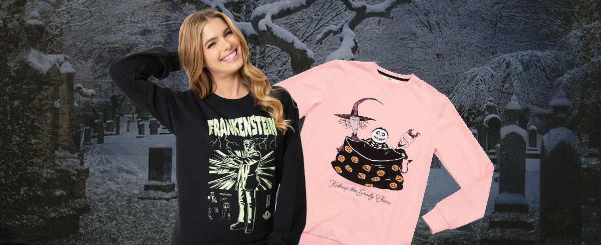 horror themed hoodies nightmar ebefore christmas and jack skeleton