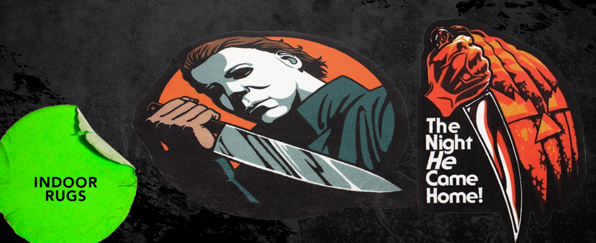 Michael Myers Halloween themed indoor rugs creepy co