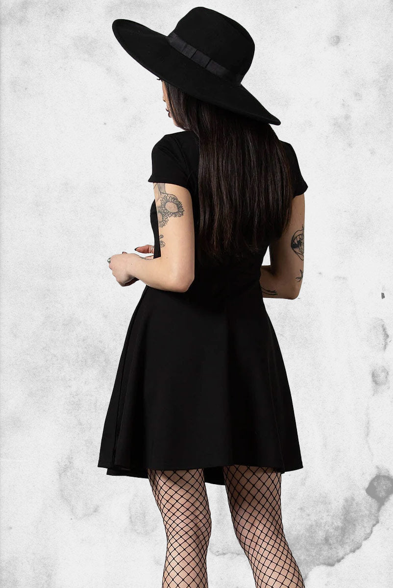 Women's dress KILLSTAR - Tied Up - Black - KSRA004918 