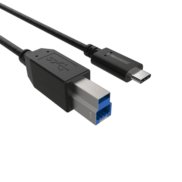 5m USB OTG Cable - Transparent, Type Mini-A to Type B