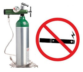 Oxygen Therapy and Electronic Cigarette Warning