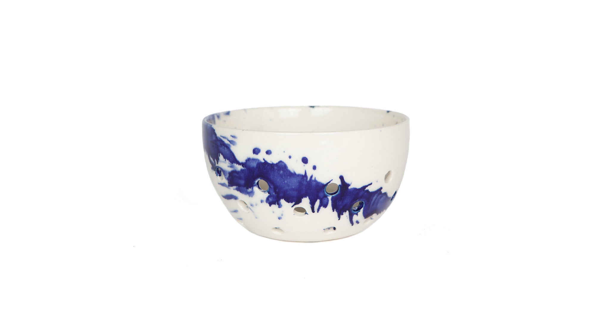 Indigo Splatter Colander