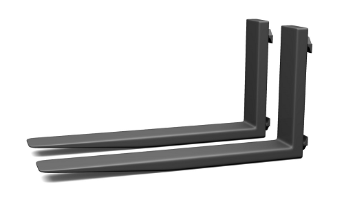 1.75" x 5" x 48" Forklift Forks - Class 2, Standard Taper, 8,200 lb Capacity (Pair)