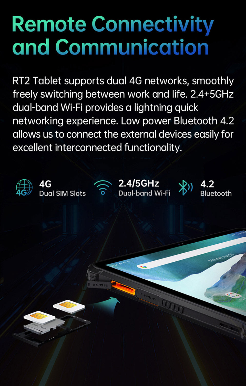 Oukitel Rt2 - Tablette Durci (Batterie Longue Durée - 4G/Lte