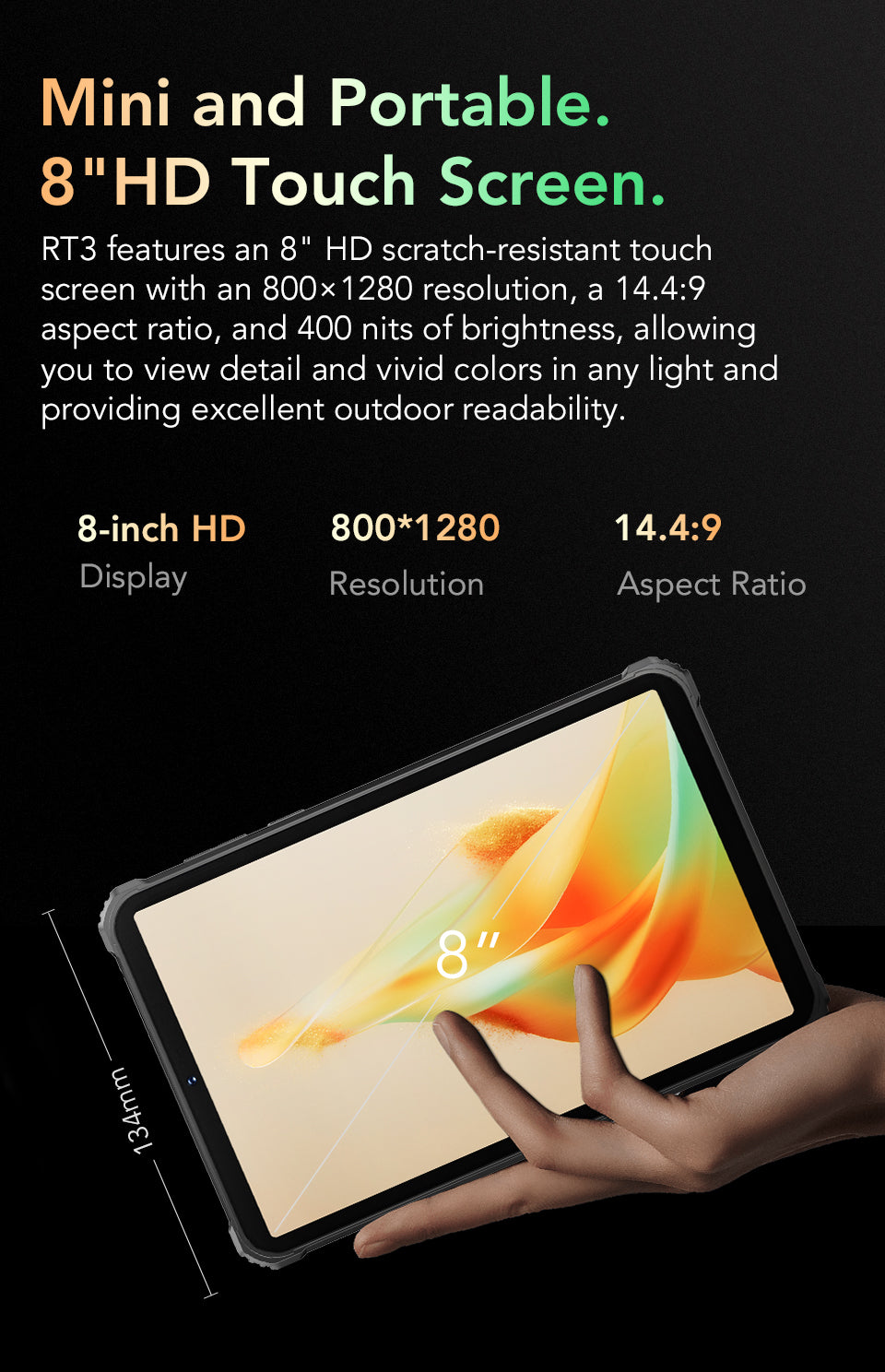 OUKITEL RT3 Rugged Android 12 Tablet, 8 Inch Waterproof-Tablet, Octa Core  7GB+64GB 1TB Expandable,5150mAh Battery Industrial Tablet PC, 16+8MP  Camera, IP68&IP69K Tablets, 4G Dual SIM/5G WiFi/BT5.3/GPS - Yahoo Shopping