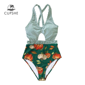 cupshe green swimsuit