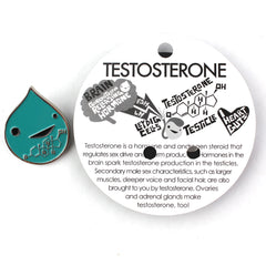 testosterone pin - cute enamel pin - testosterone enamel pin