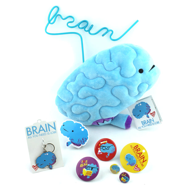 Brain Gifts Cute Brain Plushies, Cute Brain Socks, Fun Brain Surgery Recovery Gift