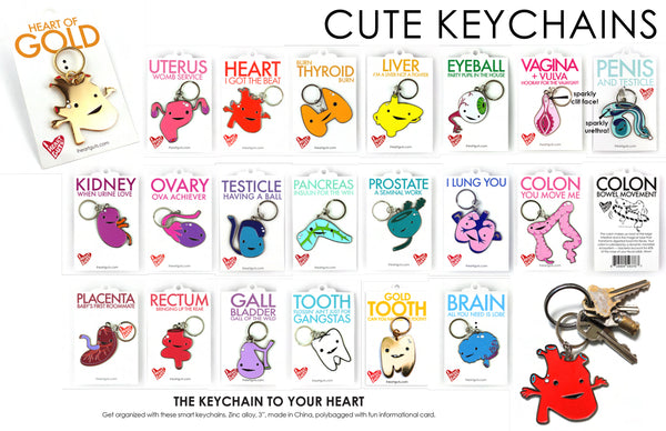 Cute Organ Keychains Hospital Nurse Clinic Medical Doctor